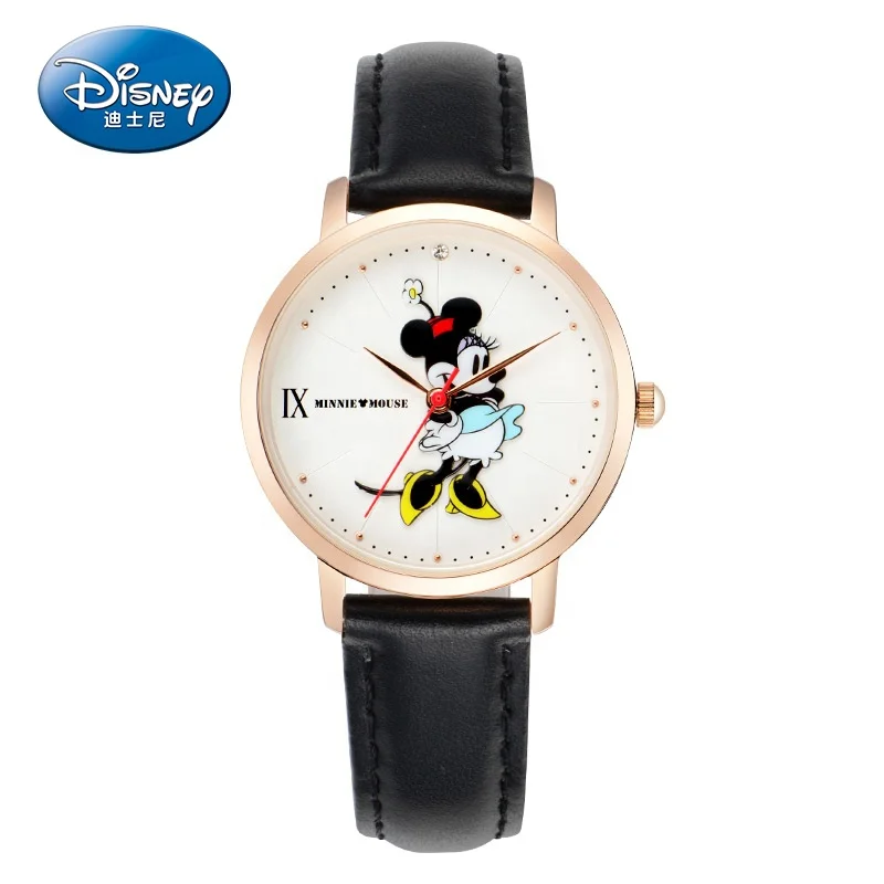 

Wholesale Low Moq Minnie Mouse Cartoon Dial Watch for Ladies, Black