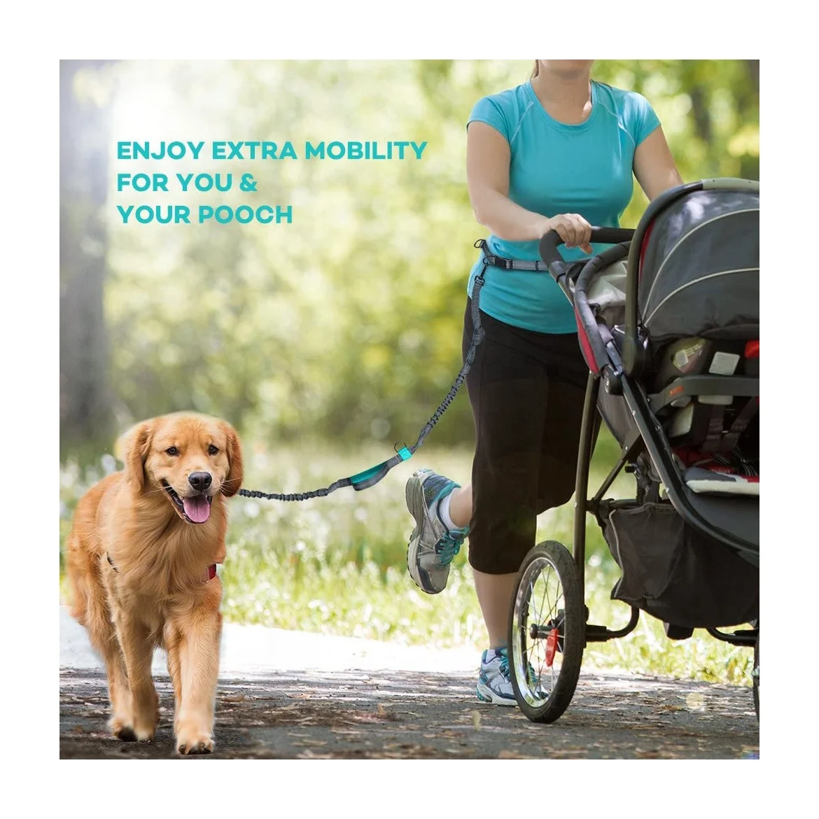 

Multi Function Running Retractable Rope Collar Professional Harness Reflective Adjustable Walking Belt Hands Free Dog Leash