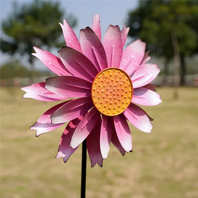 

Hourpark wholesale smart windmills outdoor decor metal stake garden wind spinners