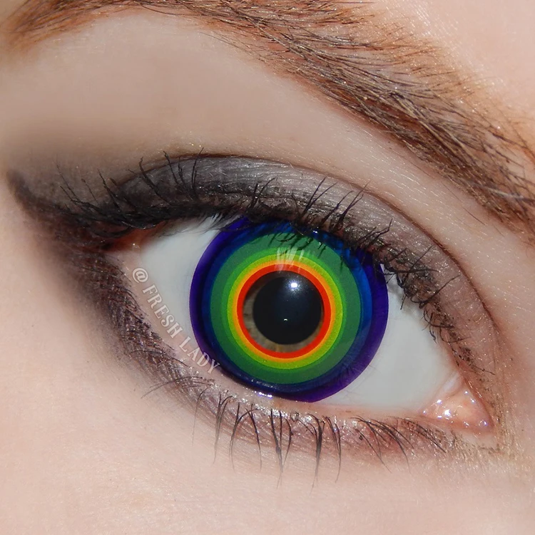 

Freshlady wholesale crazy eye Halloween rainbow colored contact lenses