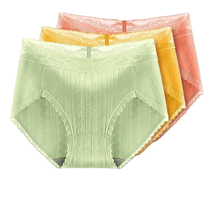 

Wholesale Women's underwear higt-quality silk breathable nylon cotton boxer plus size lingerie Mid-waist Briefs sexy Panties