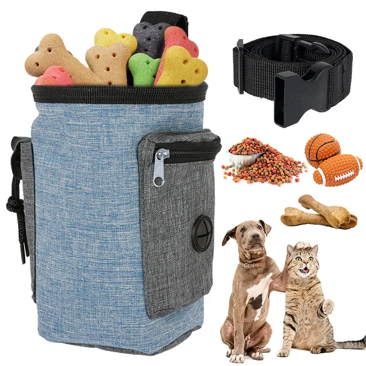 

Hot Sale Durable Oxford Foldable Dog Treat Bag Outdoor Pet Snack Food Training Treat Pouch for Dogs, Customized color