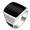Cheap price factory direct selling black enamel cz men's ring