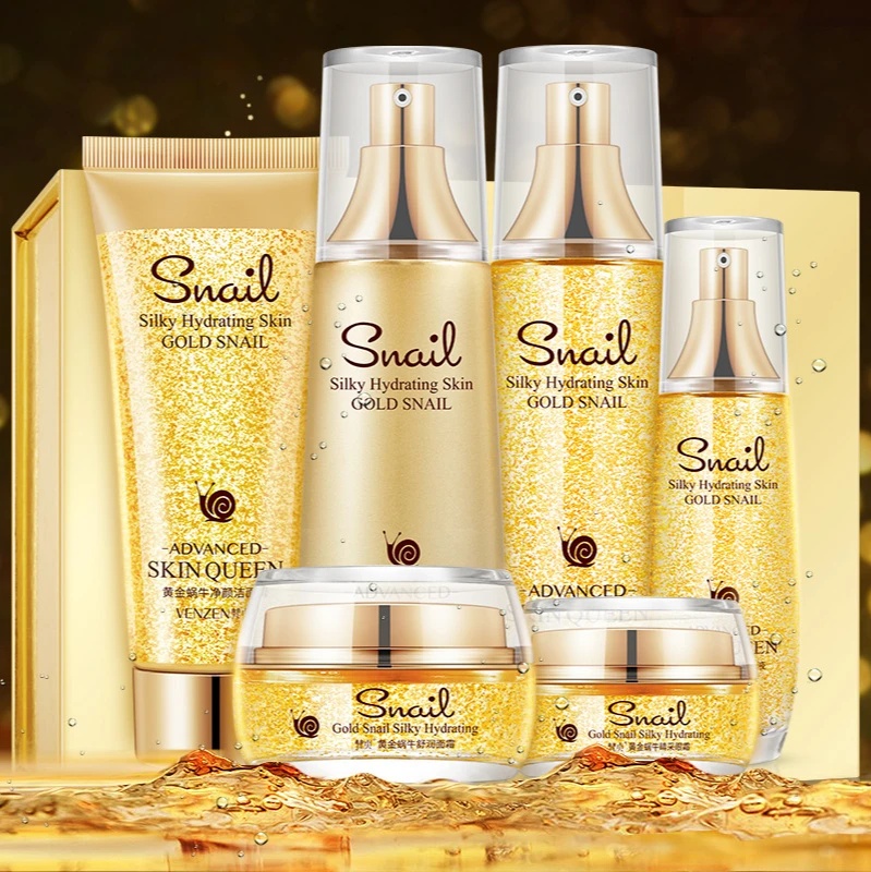 

2021 Hot Sale Natural 24K Gold Repair Snail 24K Natural Skin Care Set