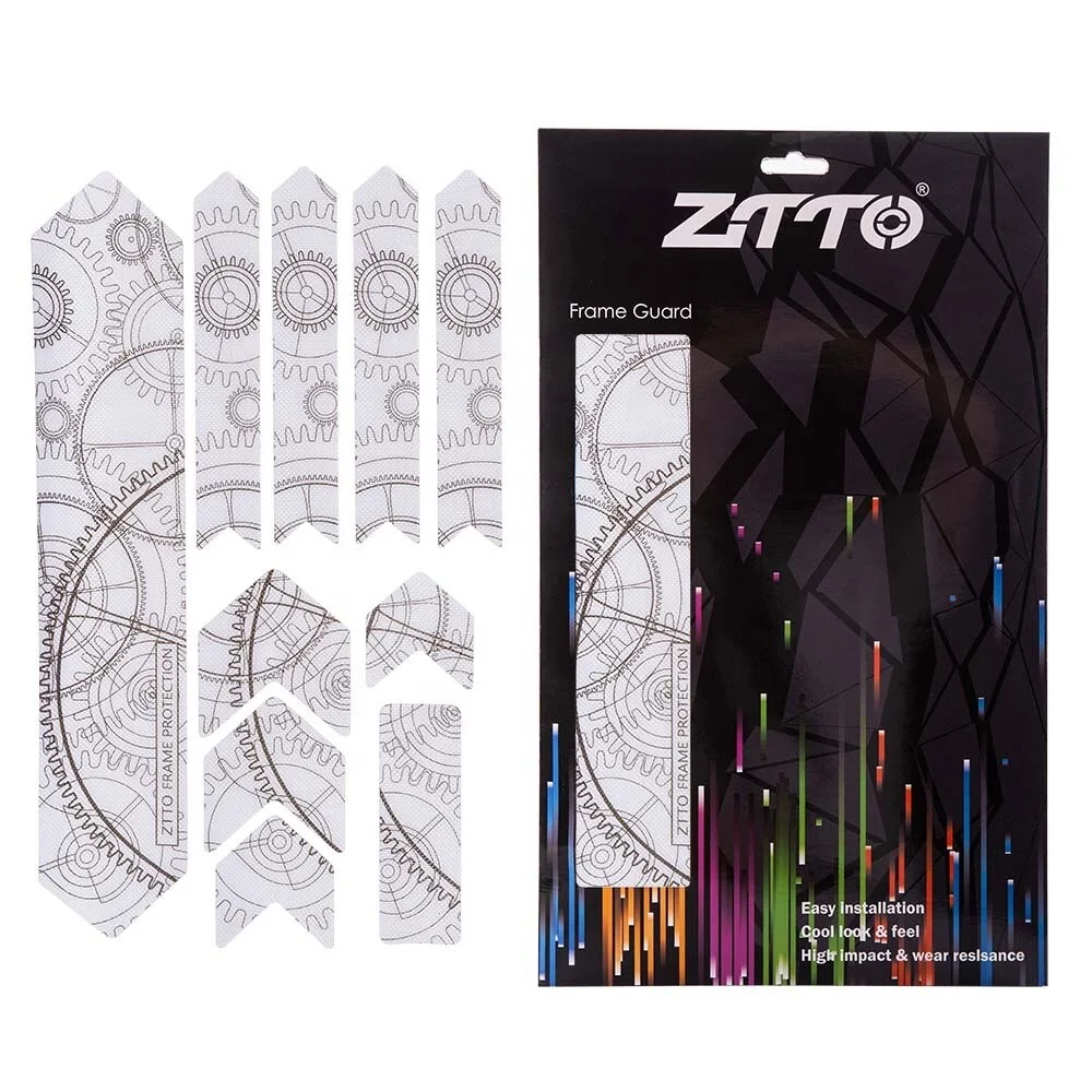 

ZTTO Bicycle Frame Protector Stickers 3D Scratch-Resistant Sticker Best Glue Removeable For MTB Road Bike Push Guard Frame Cover