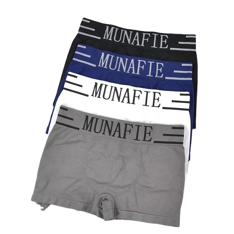 

Munafie Men's Nylon Briefs Printed Letter Comfy Underpants Soft Good Elasticity Underwear mens briefs, Black, white, dark gray, navy blue