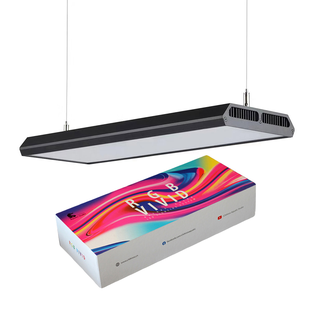 

1Chihiros RGB VIVID2 LED light app bluetooth smart controller remote aquarium sunrise sunset, Balck,silver