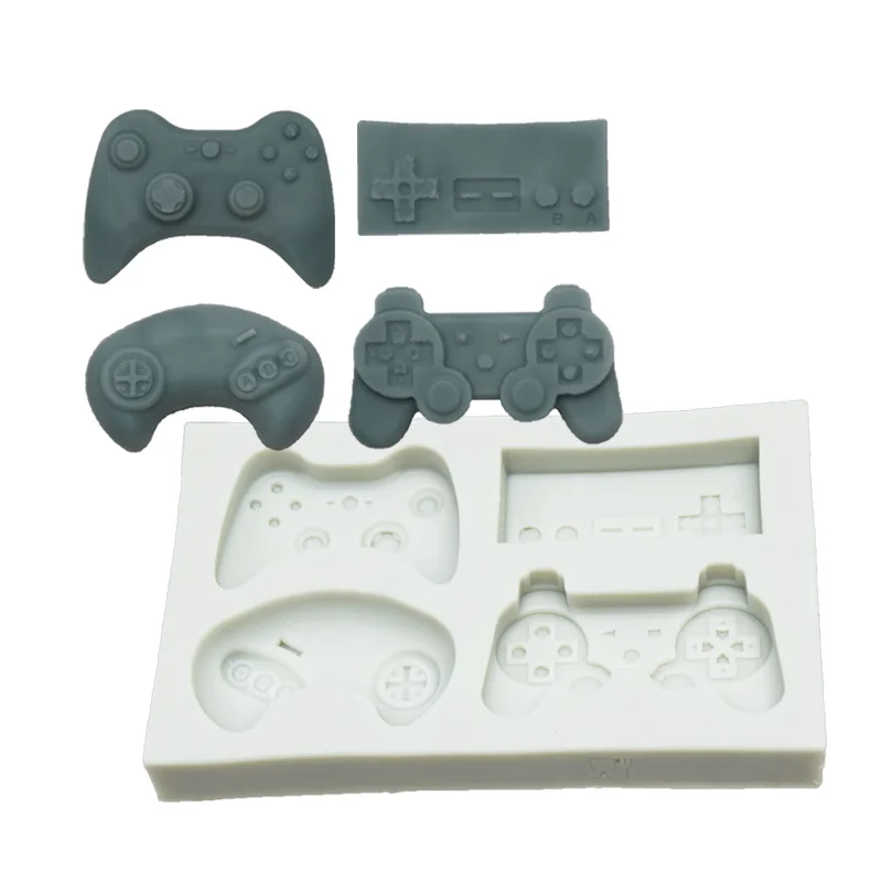 

DIY Baking 4 Hole Game Console Gamepad Fondant Cake Chocolate Chocolate Mold Pastry Baking Supplies Biscuit Silicone Mold
