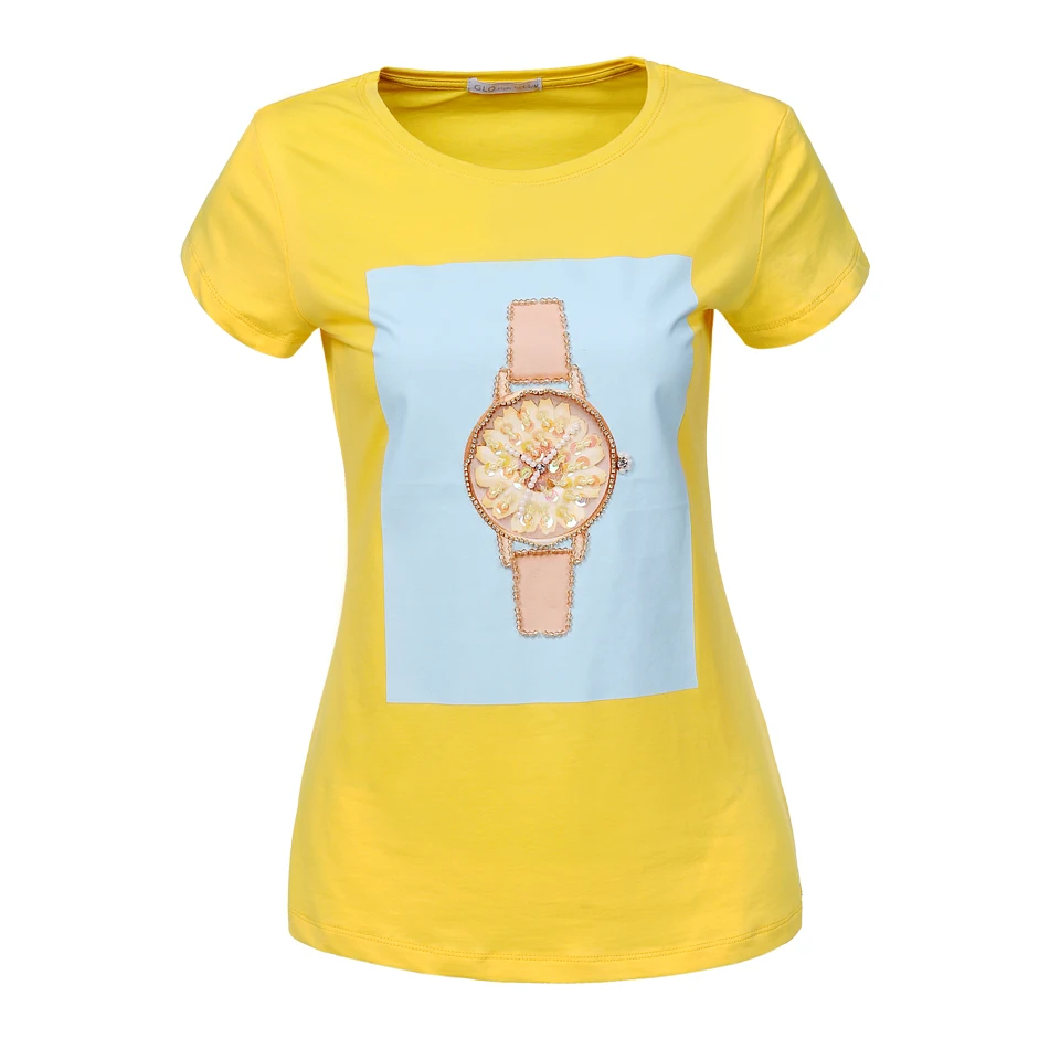 

14-Pack Women's 2020 Casual Streetwear Summer Short Sleeve T shirts Ladies Fashion Swatch Print Knitted Crewneck Tee Tops