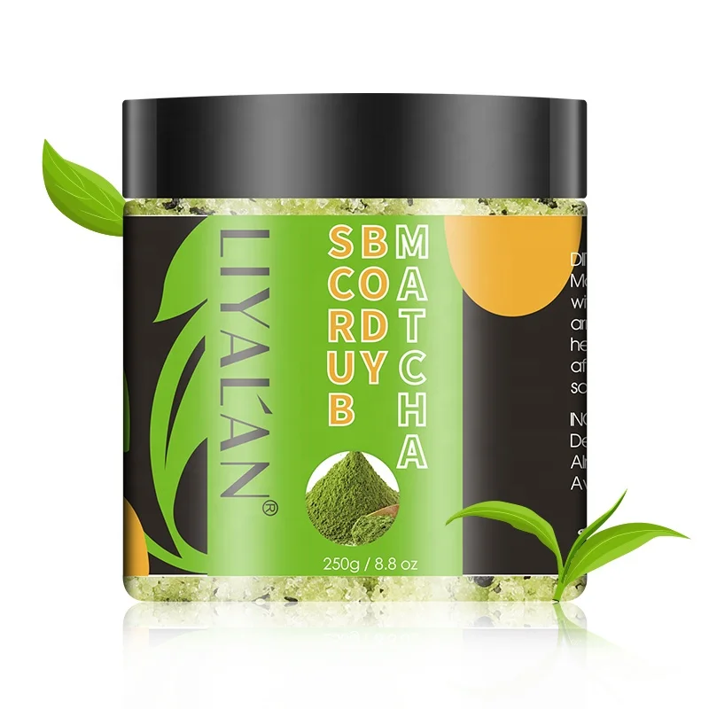 

OEM Anti Aging Detoxifying Skin Lightening Green Tea Matcha Face Scrub and Exfoliating Body Scrub