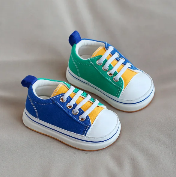 

wholesale new arrival 1-3 year colors canvas hard TPR sole anti-slip prewalk infant baby boys and girls casual shoes