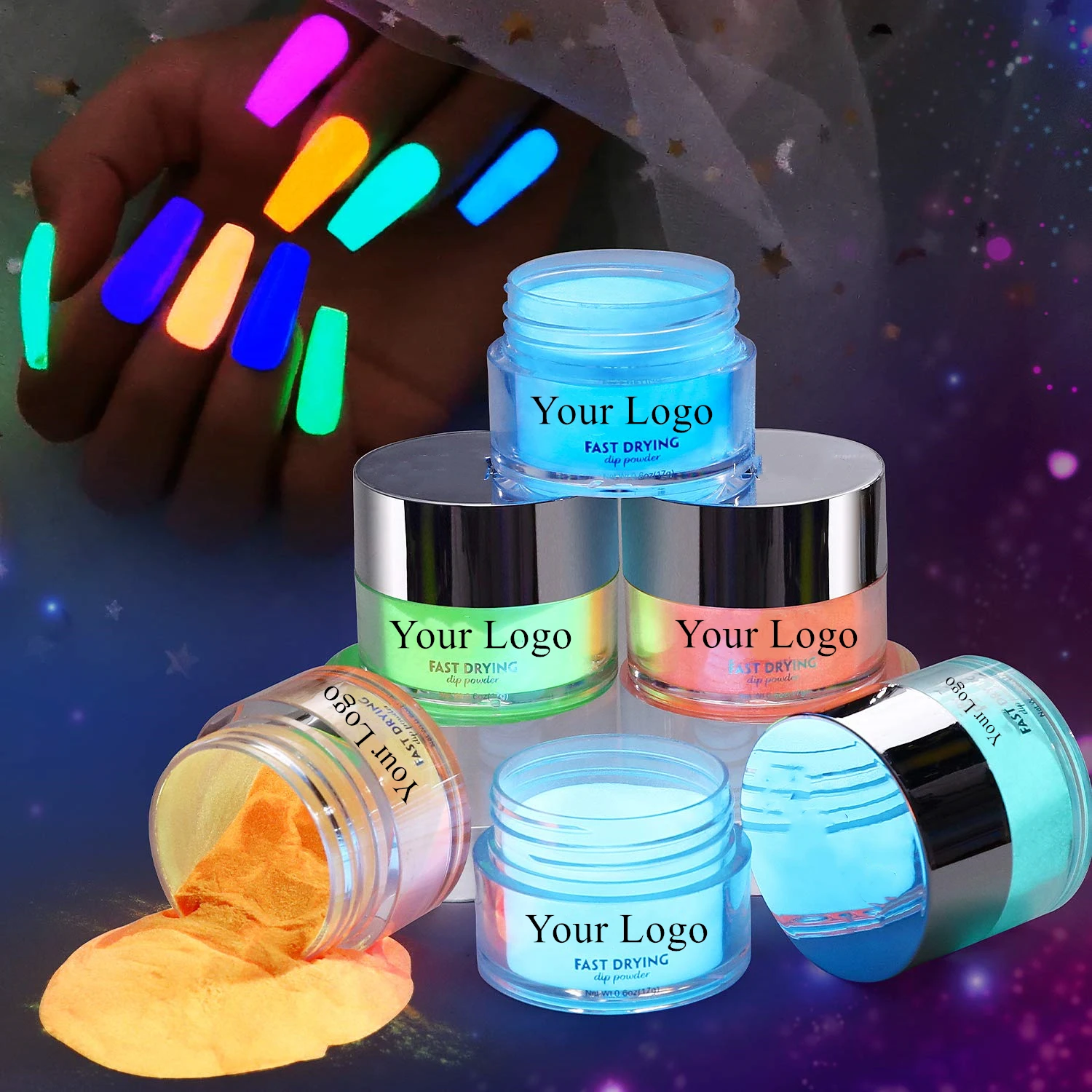 

Glow In Dark Luminous Dipping Powder Custom Vendors Bulk Acrylic Powder