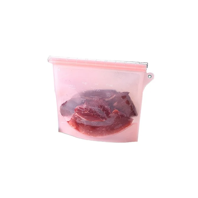 

waterproof rubber reusable toy storage food container vacuum ziplock bags silicone, Blue white pink