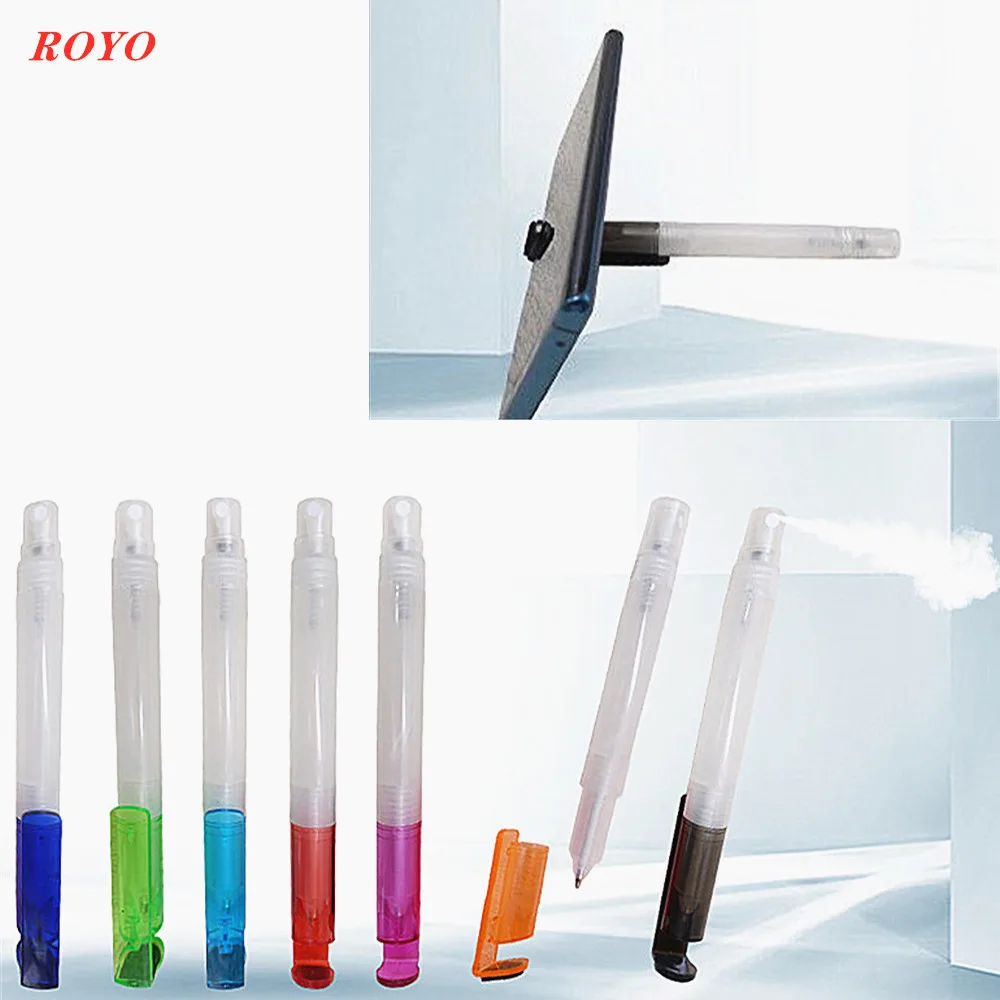 

4 in 1 disinfection Plastic pen with sprayer sanitizer pen with sprayer in 5ml capacity spray ball pen for disinfection