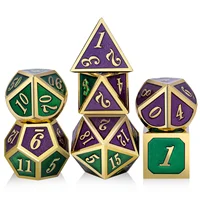 

Custom Made Metal DND Dice for Board Game Role Playing Game Dungeons and Dragons (Green and Blue)