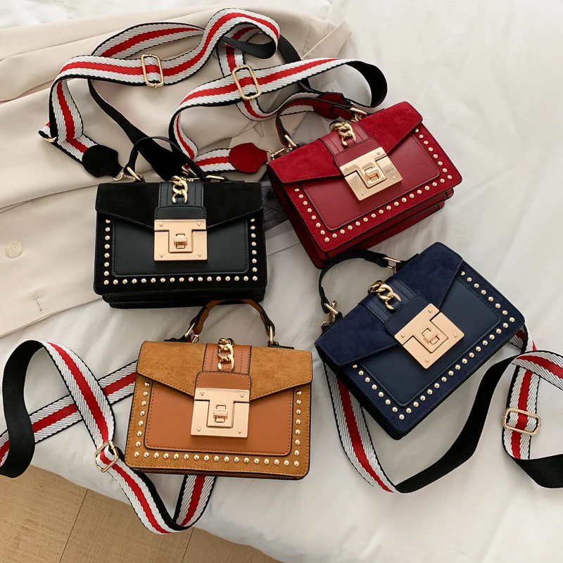 

Hot sales designer rivet handbags luxury purses and handbags for women bags