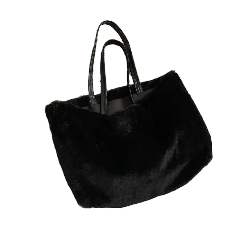 

Winter Crossbody Bag Soft Plush Bags Girls Plush Tote Embroidery Sling Bag For Girls