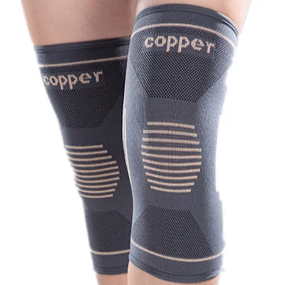 

new design Copper Nylon Anti Slip Silicone Knee Wraps Sleeve Support Brace