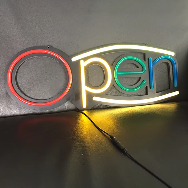 manufacturer custom opening hour  waterproof led neon sign for shop decor