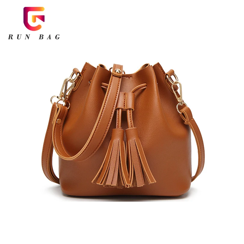 

2020 New Arrival Women Faux Leather Mini Shoulder Crossbody Bucket Bag, 3 colors or customized