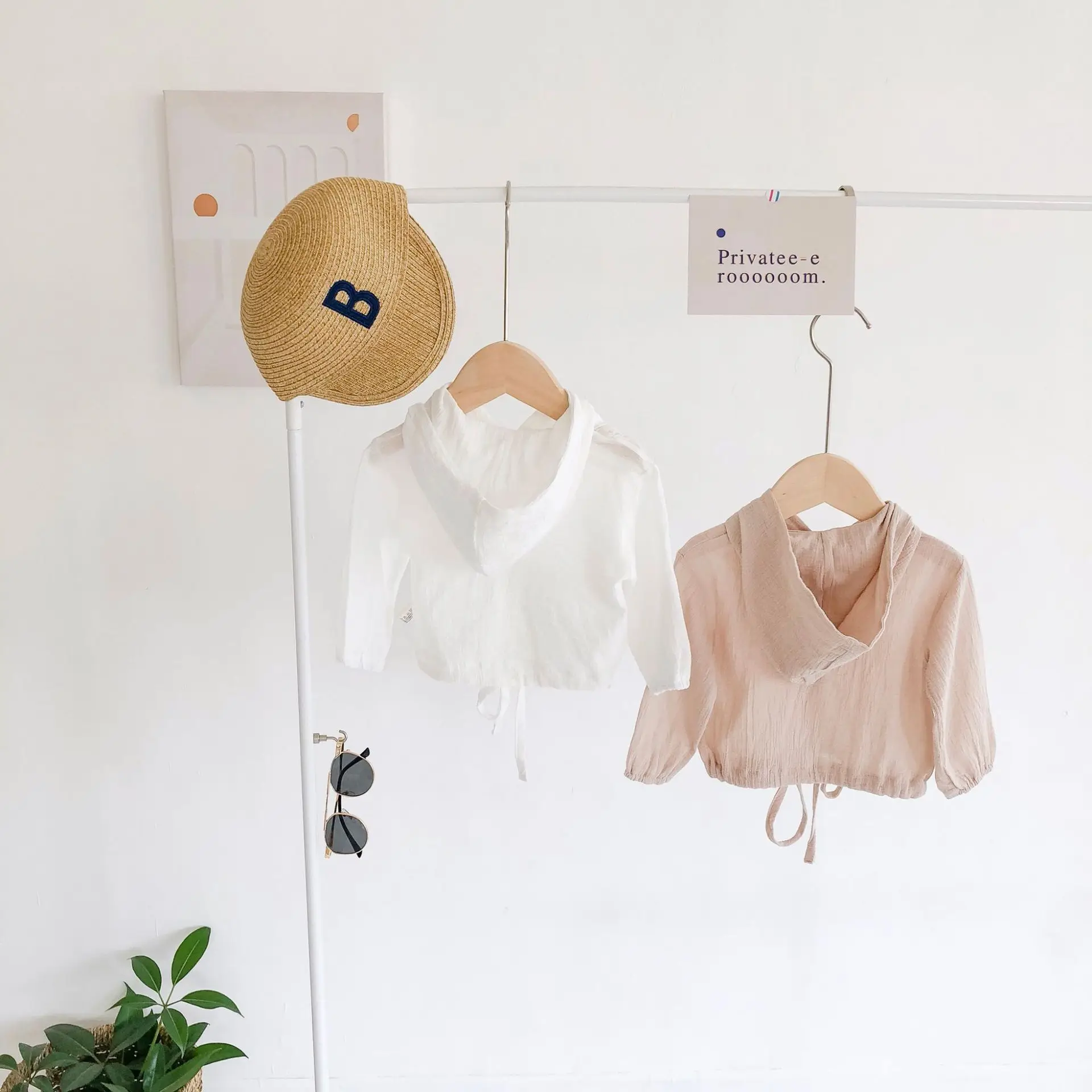 
2020 Summer Baby Girl Baby Sunscreen Clothes Air-Conditioning Cardigan Long-Sleeved Thin Small Hooded Jacket 