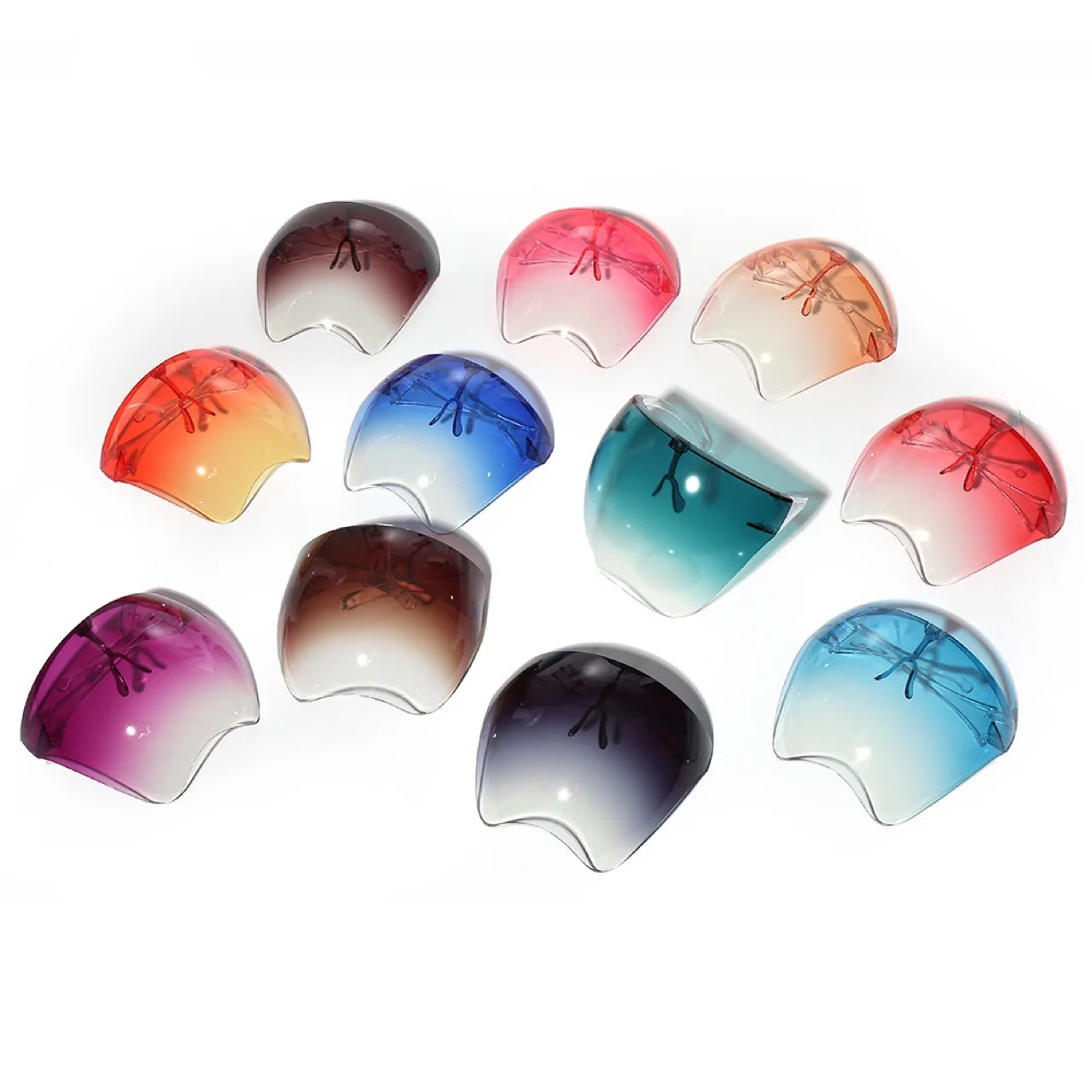 

HP20206 Fashionable One Piece Rimless Face Shields Sunglasses Women Oversize Shield Visor Sunglasses, Multi colors