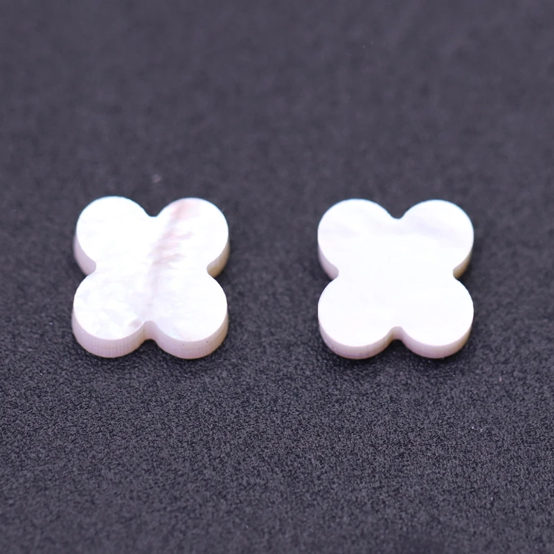 

White Natural Shell Stone Mother of Pearl Four Leaf Clover Stone Loose Gem