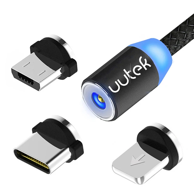 

USA Free Shipping UUTEK UC001 free sample 3 in 1 universal magnetic charging cable 3ft magnet usb cable micro