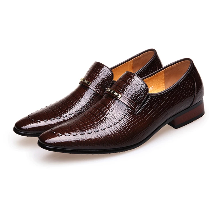 Good quality fashion style crocodile genuine leather men dress  shoes italian genuine leather