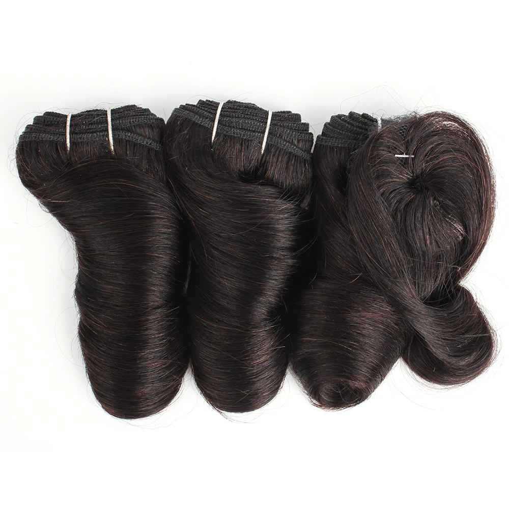 

Hot selling 2020, cheap hair pack human hair bundles with a little closure