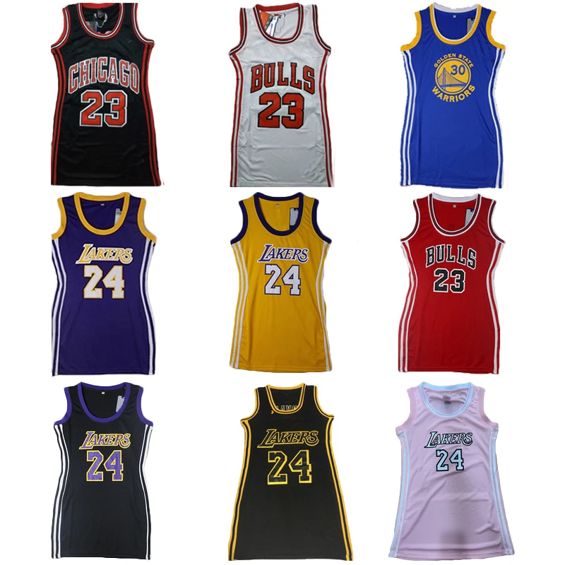 

Wholesale Plus Size Summer Sleeveless Women Basketball Jersey Dress Sexy Basketball Uniform Set, Customized colors