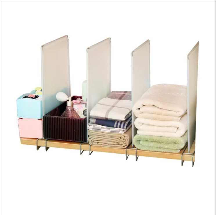 

Durable Clear Shelf Divider for Closet Wardrobe Bookshelf etc in Strong Plastic