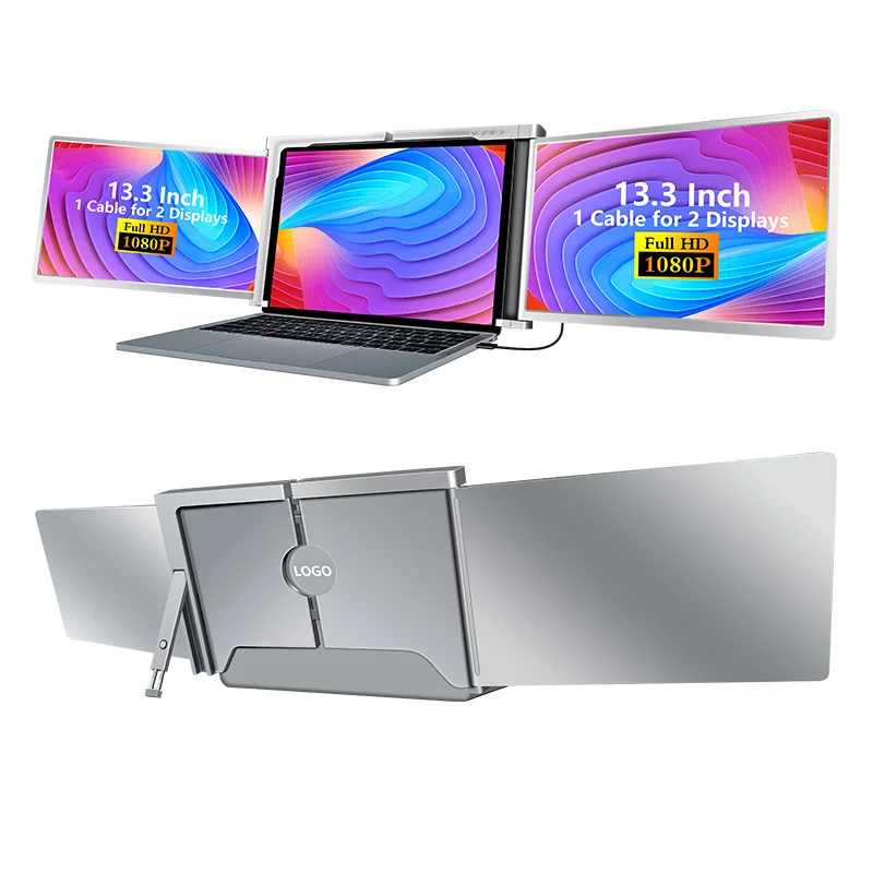 

Hot sale triple monitor for USB port 13.3 inch dual monitor Portable lcd Monitor for Laptops