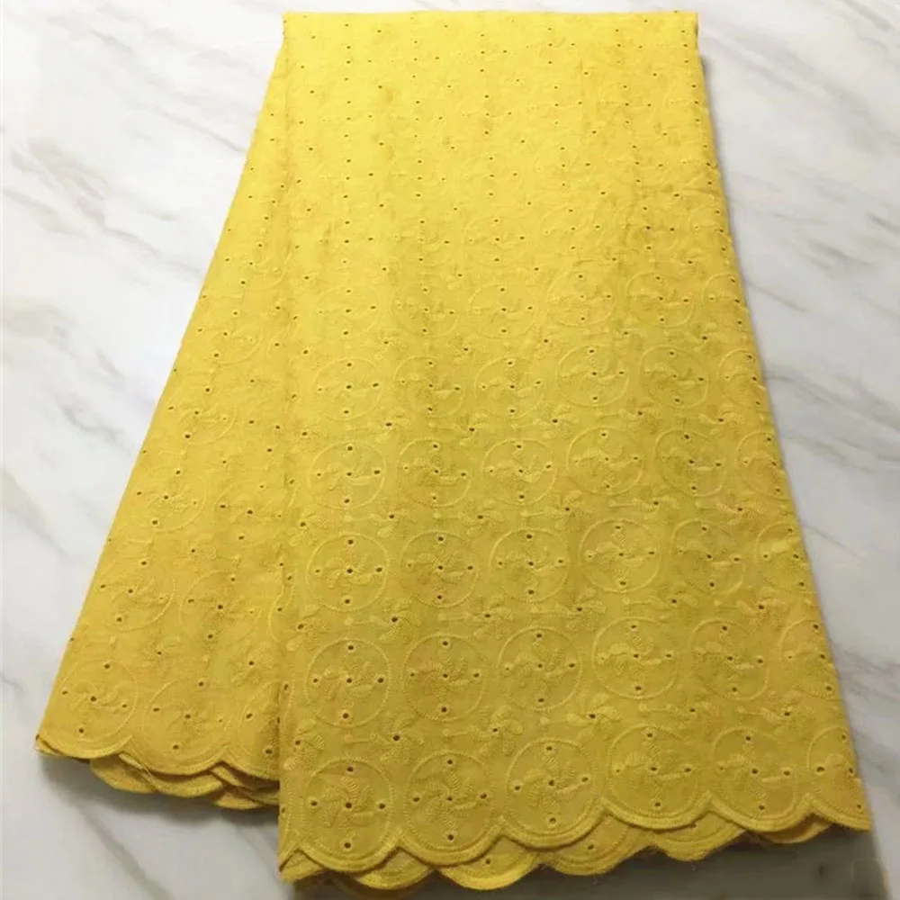 

Beautifical gold cotton fabric swiss textile african dry lace ML2R177, Customized