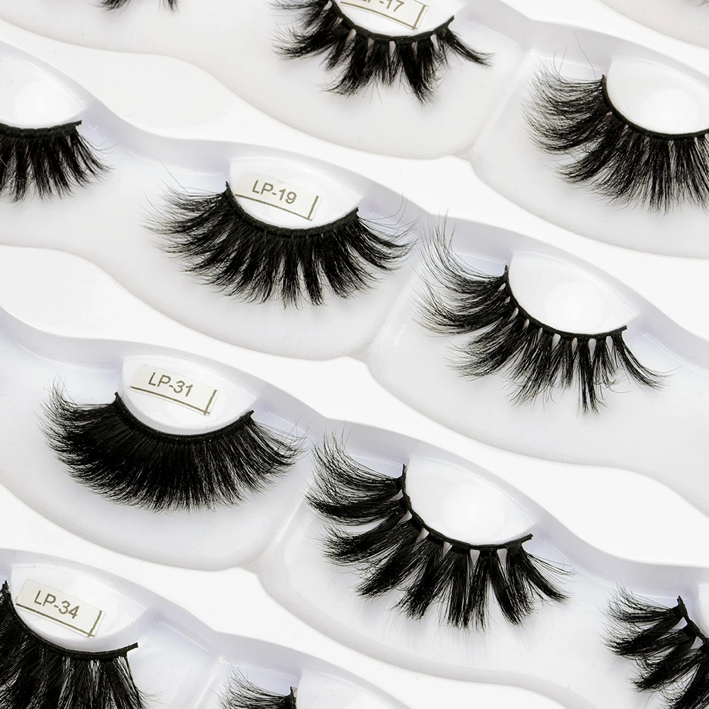 

Qingdao Premium Faux Mink Eyelash 25mm Fluffy Lashes False Silk Eco Friendly Private Label Lashes, Black color