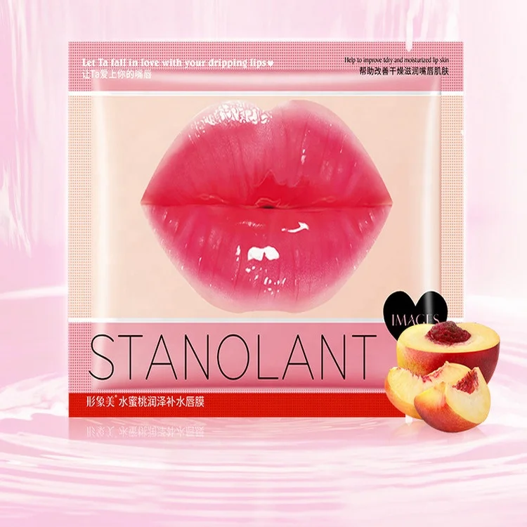 

YANMEI Private label organic moisturizing crystal hydrogel collagen Lip Plumper Pink Crystal lip mask