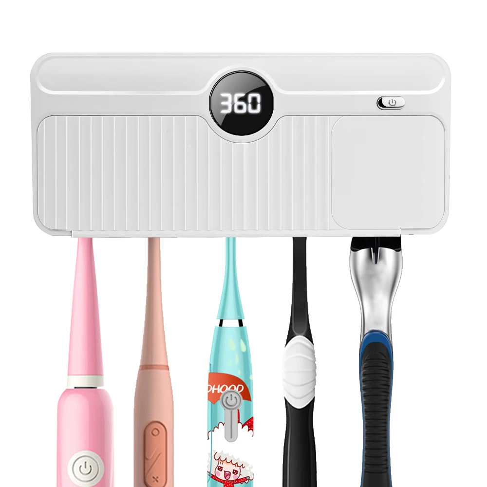

Portable automatic toothbrush holder wall mounted UV toothbrush sterilizer