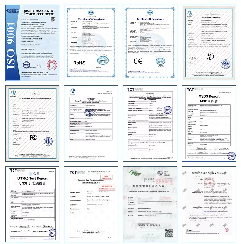 Rhinails fastener quality certificates including ISO 9001, CE, RoHS and SGS test reports