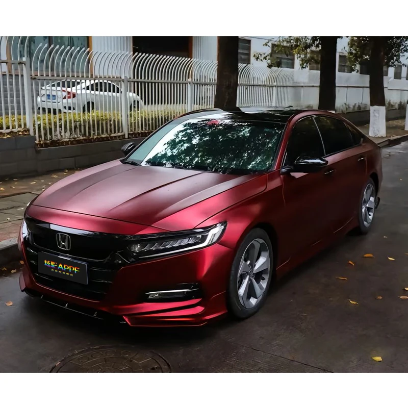 

Pet Romani Red Vinyl Wrap Matte Red Adhesive Film Auto Wrap Car Body Wrapping Vinyl Decoration Film