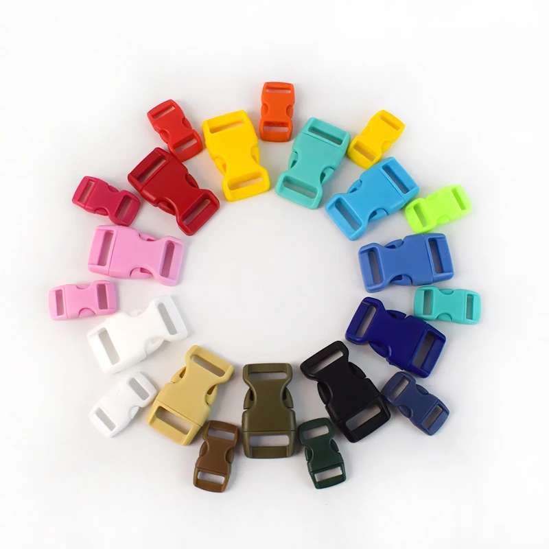 

MeeTee F5-6 10/15mm Colorful Plastic Buckle Luggage Accessories for Pet Collar Safty Insert Buckles Backpack Side Release Buckle