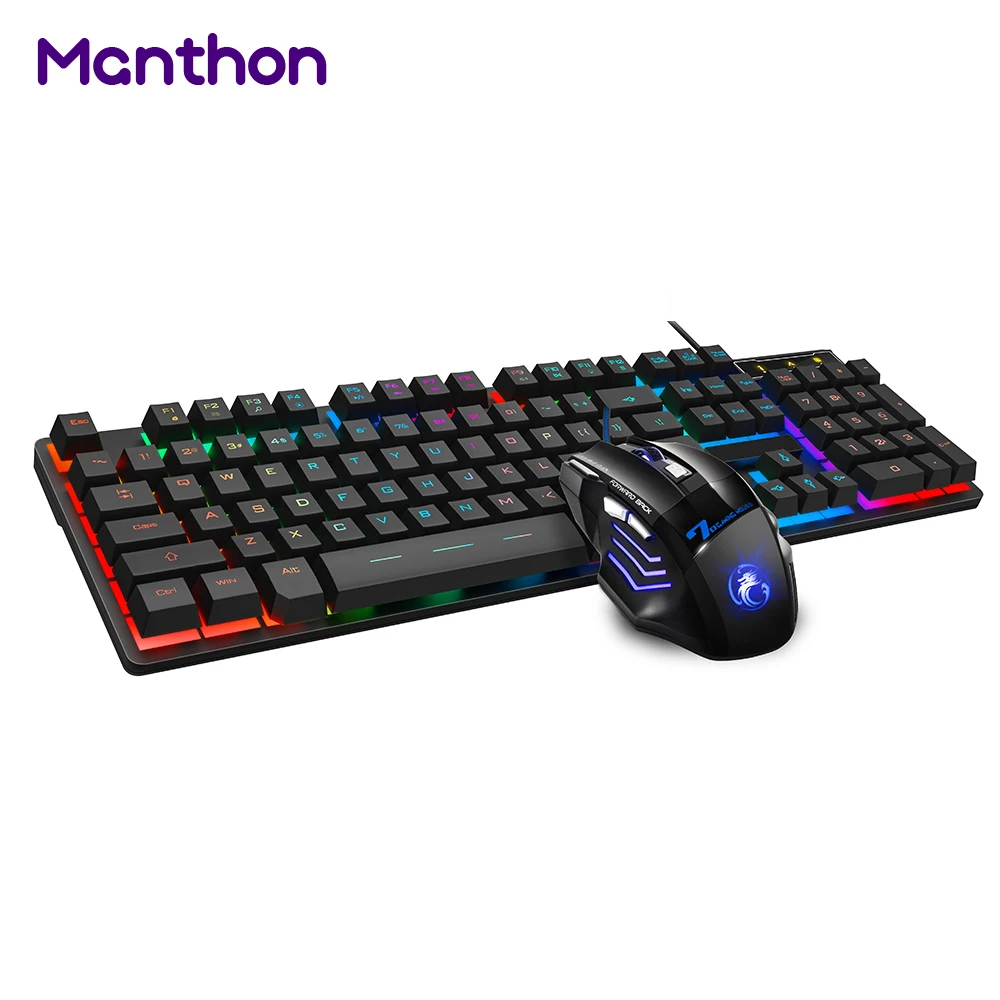 

Brand New Mix Pro Combo Wired Gaming Aluminium Keyboard And Mouse Set, Black