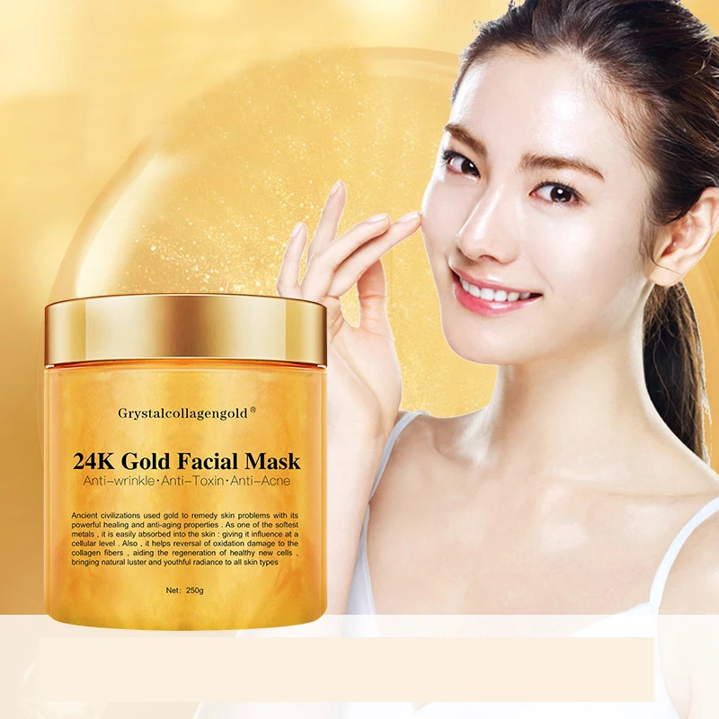 

24k Gold Facial Mask For Pore Cleanser Moisturizing Clears Acne Minimizes Pores Moisturizes Firms Collagen Peel Off Face Mask