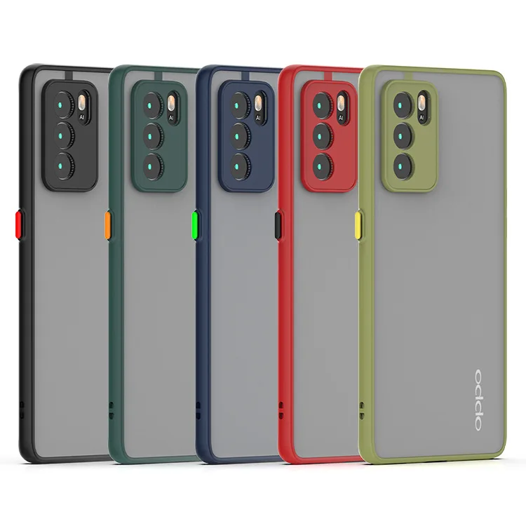 

Anti-dirt Frosted Translucent Smoke Case TPU PC Hard Back Cover phone case For Oppo Realme 8 3 X7 Pro 7I C20 X K3 5 6 7 pro C11, 9colors