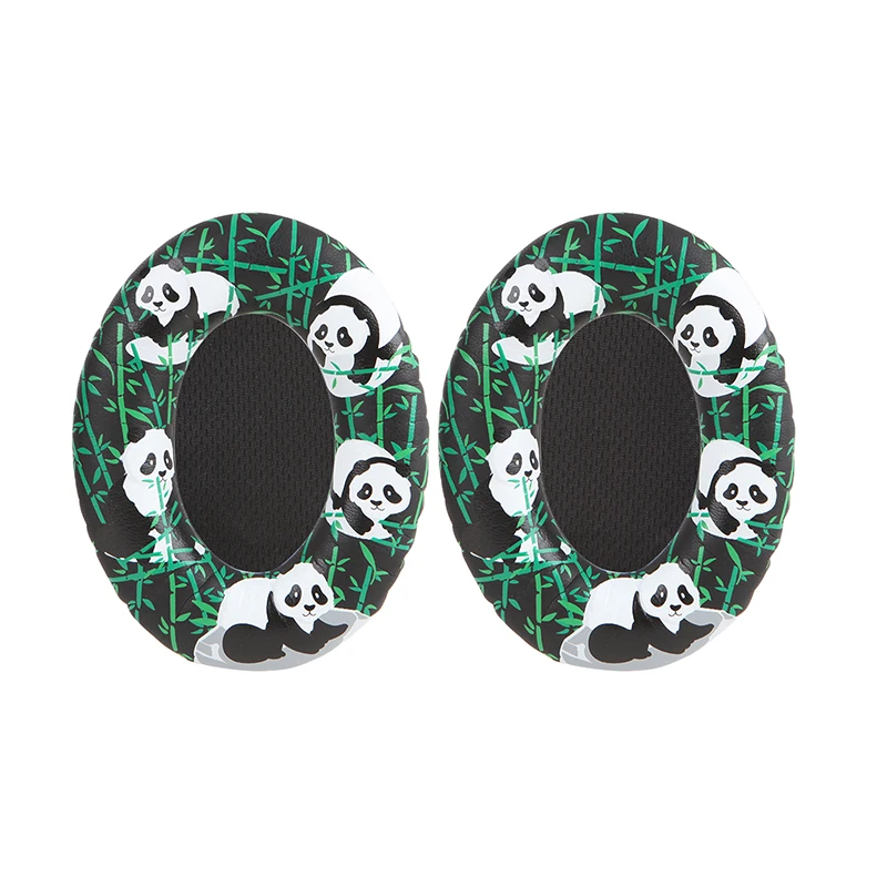 

Chengde Gesongzhe Replacement Ear Pads Cushion panda pattern for QC2 QC15 QC25 QC35 Soft Protein Leather Over-Ear Earpads, Black,blue,copper or customised qc15 earpads replacement