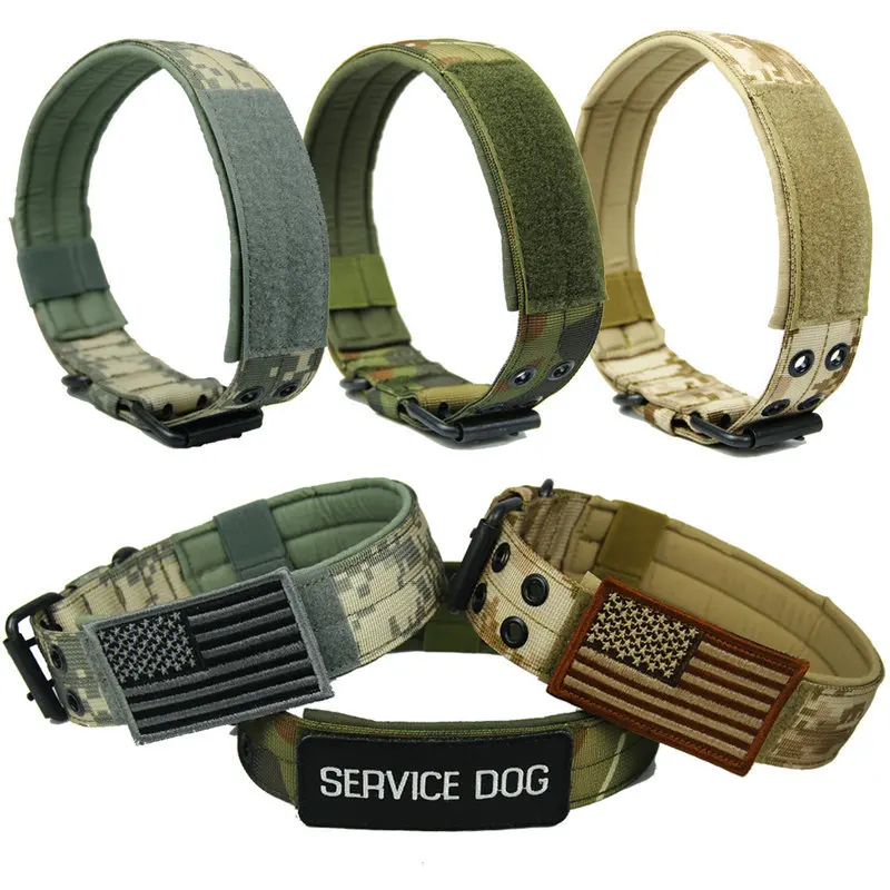 

Durable Outdoor Customize Camouflage Military Tactical Designer Training Print Pet Dog Neck Collars