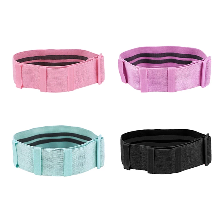 

Gym Fitness Mini Loop Hip Glute Booty Workout Elastic Fabric Exercise Bands, Green, pink, purple, black or custom color