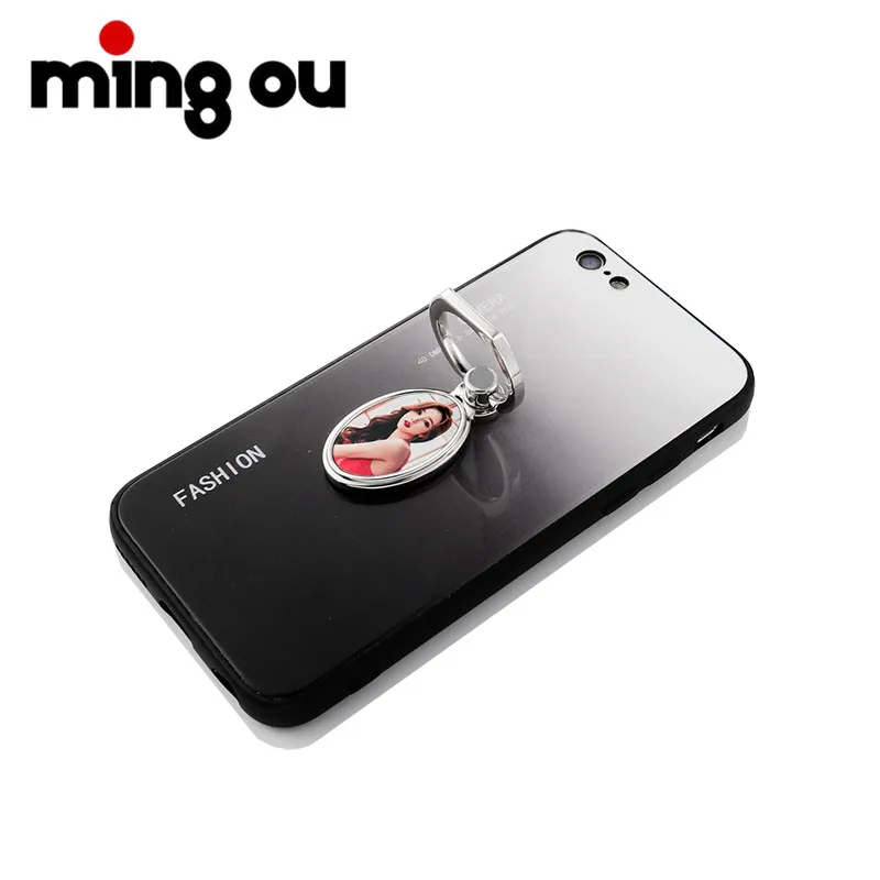 

Custom Logo Various Shapes Oval Sublimation Blank Cell Phone Ring Holder Ce, Customized