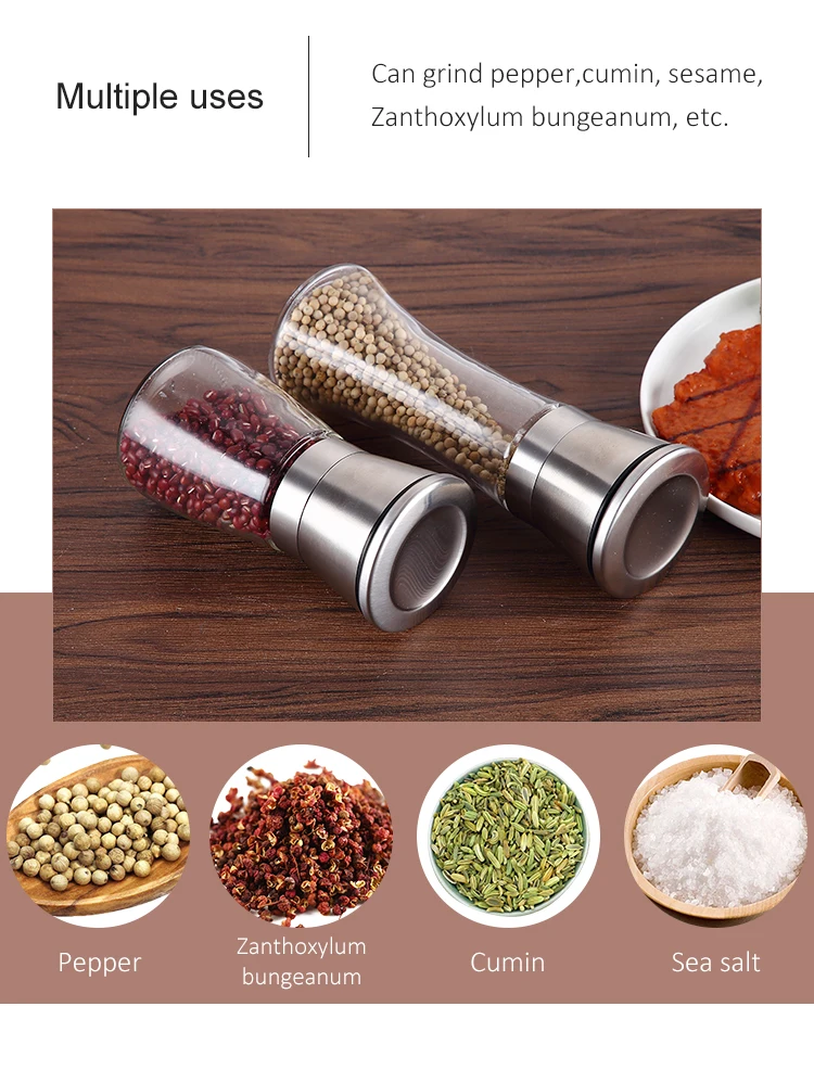 Grinder Glass Bottle Spice Hot Kitchen Utensils,Manual Tools Sus304 Set ...