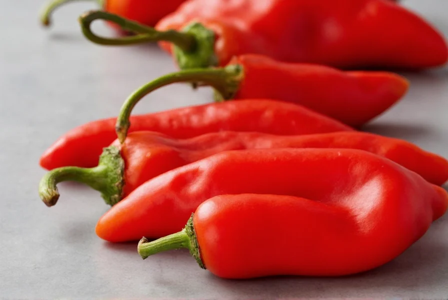 Close-up of vibrant red paprika powder in a wooden spoon against rustic kitchen background