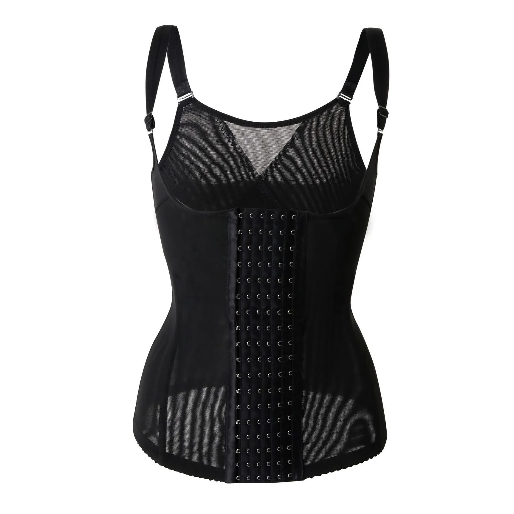 

Slimming Seamless Underbust Buckle Corset Crop Top Body Waist Trainer Corset Shaper, Black nude